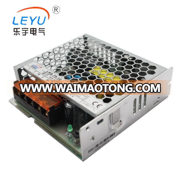 2 years warranty LED using LRS-75-12 single output power supply 75W 12V 6A switching power supply